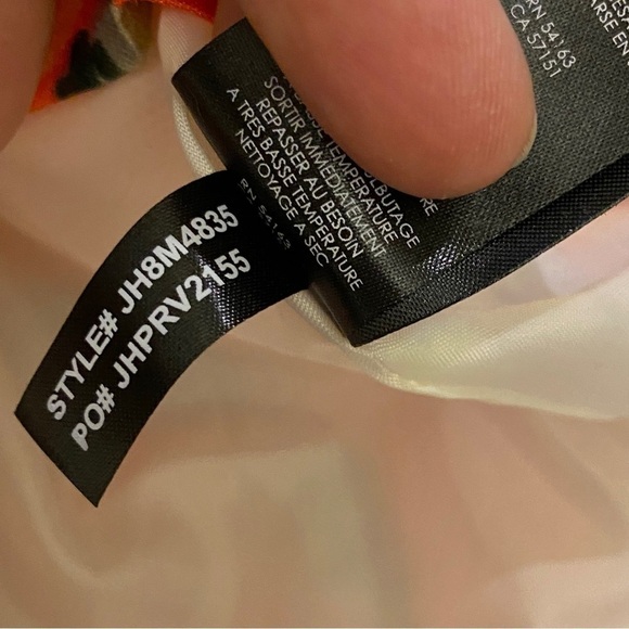 Jessica Howard NWT Dress Taffeta Shantung Cream Orange Floral Size 10 JH8M4835 - Picture 9 of 10